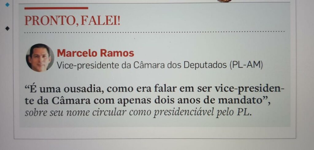 Marcelo Ramos é o curinga do PL até para o Planalto