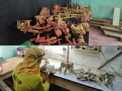 Detentos confeccionam brinquedos para doação para reduzir pena