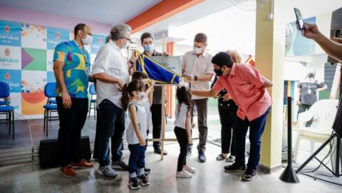 Vice-prefeito Marcos Rotta reinaugura Cmei Graziela Ribeiro, no Alvorada