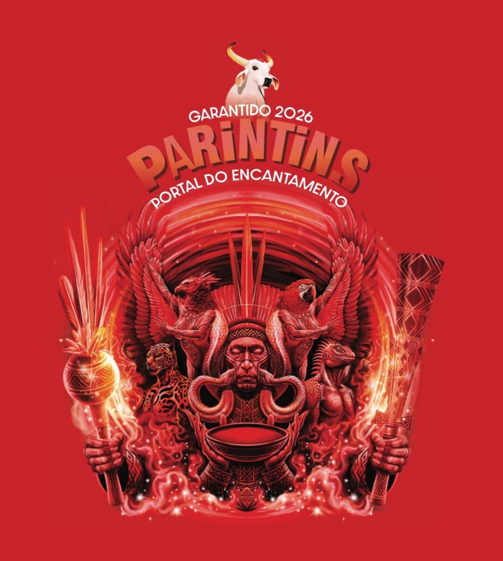 Fred Goes, presidente do Boi Garantido, apresenta o tema do Festival de Parintins 2026 - Arte: Emerson Brasil