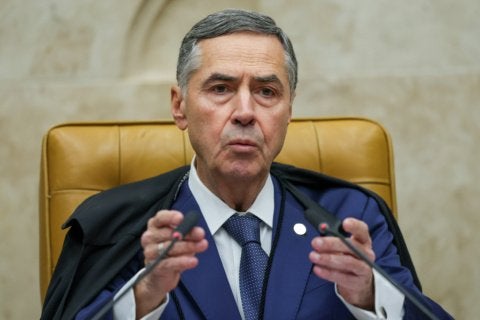Ministro Luís Roberto Barroso durante sessão no STF em Brasília -Foto: Fabio Rodrigues-Pozzebom/ Agência Brasil