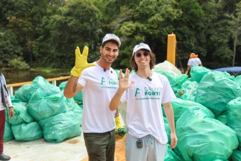 Estudantes da Escola Municipal Colônia Ventura participam do desafio ambiental do Projeto Galho Forte em Tefé - Foto: Tadeu Rocha