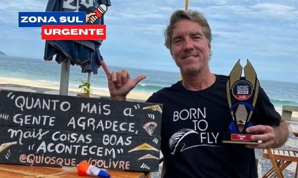 Philip Haegler morreu após acidente de parapente na Pedra Bonita, em São Conrado - Foto: Instagram/ zonasulurgente