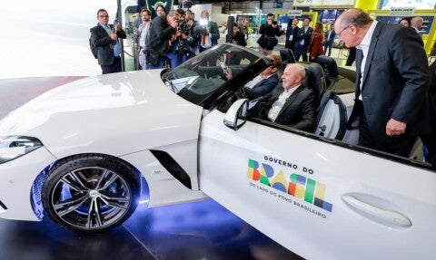 Lula durante discurso no Salão Internacional do Automóvel, em São Paulo - Foto: Ricardo Stuckert/ PR